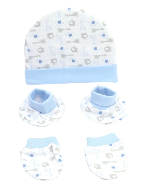 

Spiky Unisex Kids Blue Set of Caps, Socks & Bootiess Blue