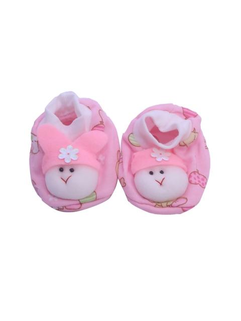 

Spiky Infants Kids Pink & White Solid Above Ankle-Length Socks