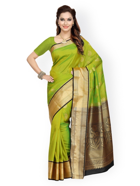 

Ishin Green Tana Silk Traditional Saree