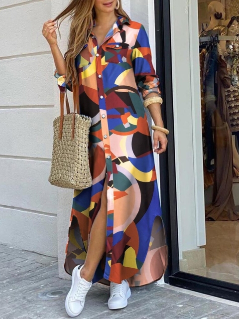 

GRACE & JACK Multicoloured Shirt Maxi Dress, Multi