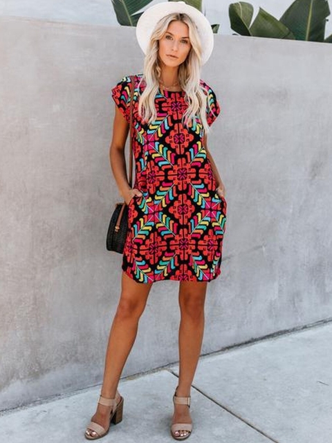 

GRACE & JACK Black Floral A-Line Dress