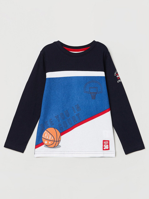 

max Boys Multicoloured Colourblocked Applique T-shirt, Multi