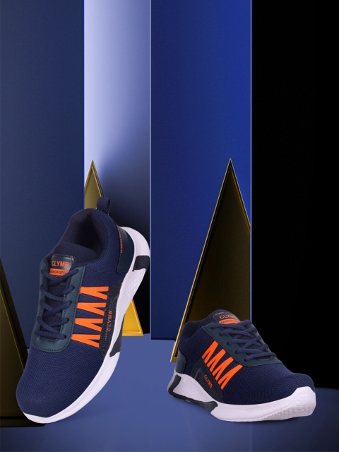 

CLYMB Men Navy Blue Mesh Running Shoes