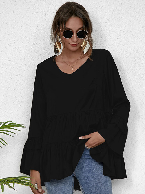 

GRACE & JACK Black A-Line Top