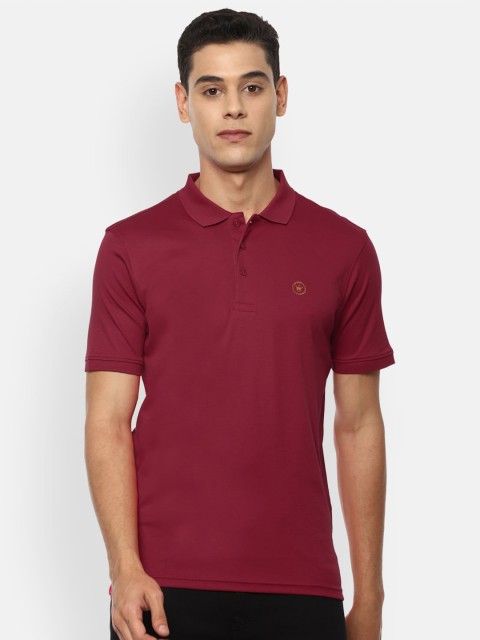 

Louis Philippe Men Maroon Polo Collar T-shirt