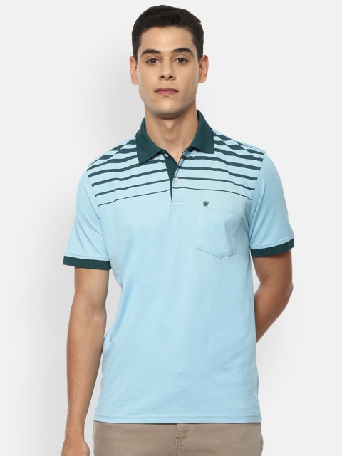 

Louis Philippe Men Blue Polo Collar Pockets T-shirt