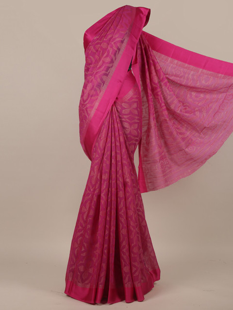 

Pothys Pink Jute Silk Saree