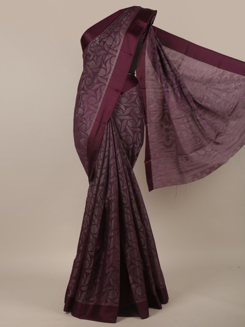 

Pothys Purple Woven Design Jute Silk Saree