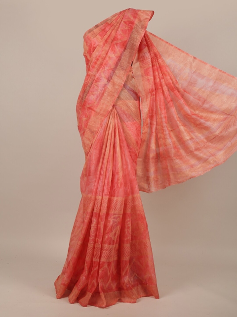 

Pothys Peach-Coloured Jute Silk Saree