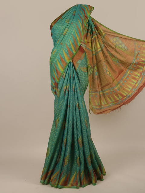 

Pothys Green & Yellow Printed Saree