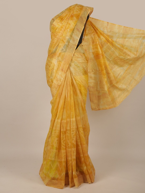 

Pothys Mustard Jute Silk Saree