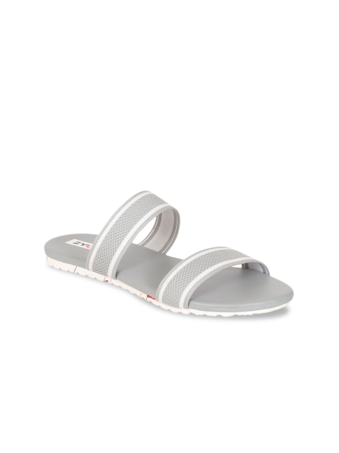 

Zyla Women Grey Striped Open Toe Flats