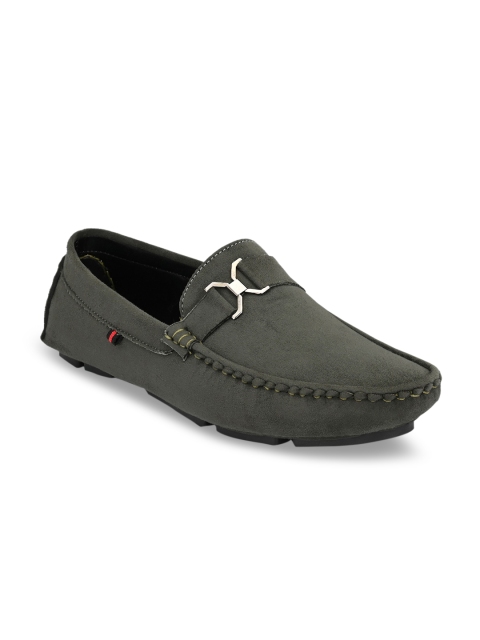 

AfroJack Men Olive Green Driving Shoes