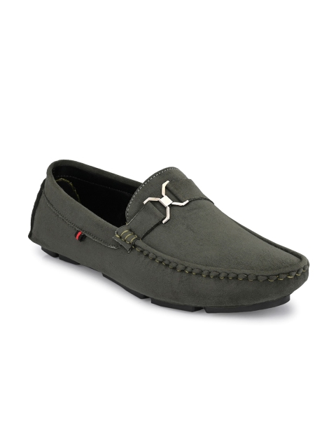 

AfroJack Men Olive Green Driving Shoes