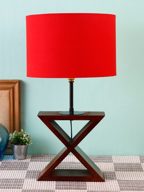 

Devansh Red Solid Contemporary Cylinder Table Lamp