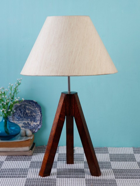 

Devansh Off White & Brown Contemporary Table Lamp with Shade