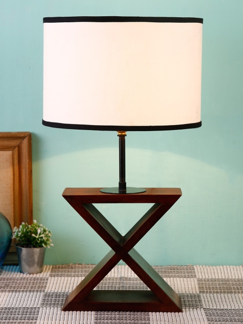 

Devansh Black & White Wooden Table Lamp