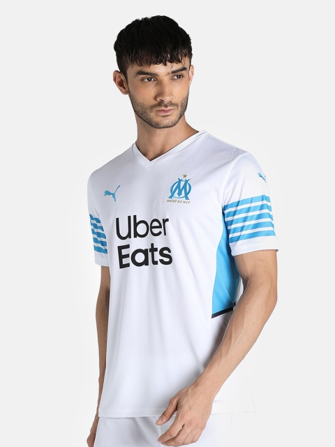 

Puma Men White & Blue Printed OM HOME T-Shirt