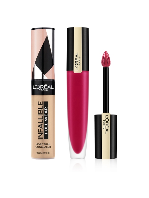 

LOreal Paris Set Of Signature Liquid Lip Ink - 114 & Infallible Full Wear Concealer-314, Beige