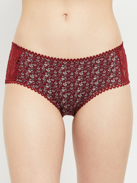 

max Women Maroon Floral Printed Briefs