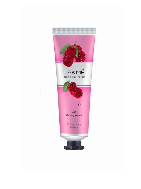 

Lakme Hand & Nail Cream with Mulberry-30 g, Pink