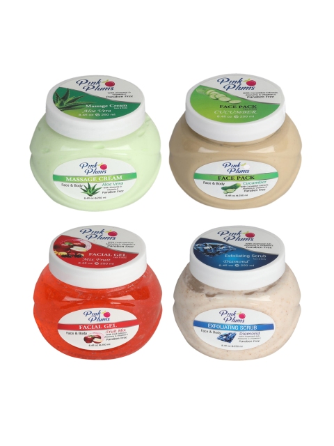 

Pink Plums Cucumber Fruit Diamond Face & Body Massage cream, Multi