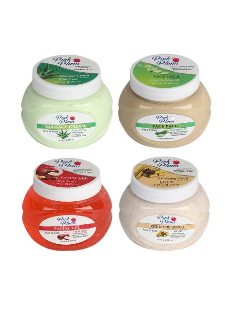

Pink Plums Unisex Paraben Free Cucumber Fruit Gold Facial Kit 1000ml, Multi