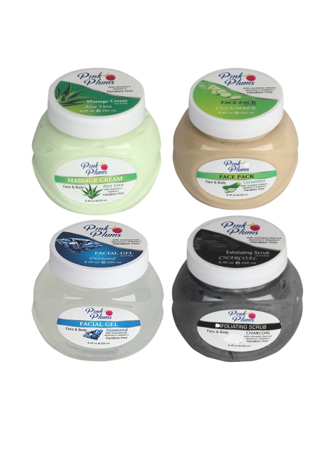 

Pink Plums Cucumber Diamond Charcoal Face & Body Massage cream, Multi