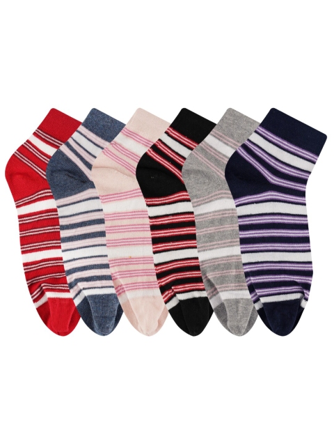 

N2S NEXT2SKIN Women Pack Of 6 Assorted Cotton Ankle Length Socks