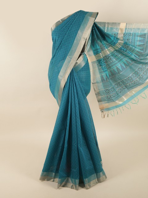 

Pothys Women Blue Silk Cotton Saree