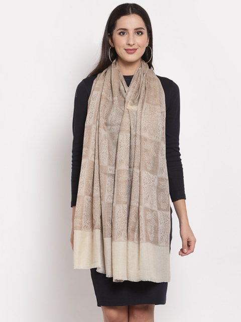 

Pashtush Women Beige & Cream-Coloured Woven Design Stole