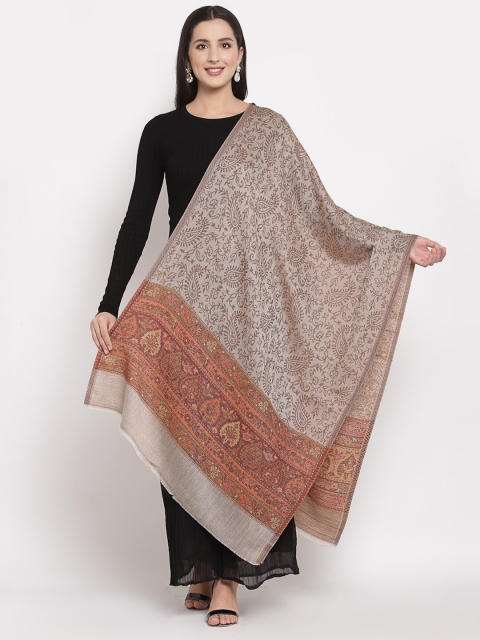 

Pashtush Women Brown & Orange Printed Stole