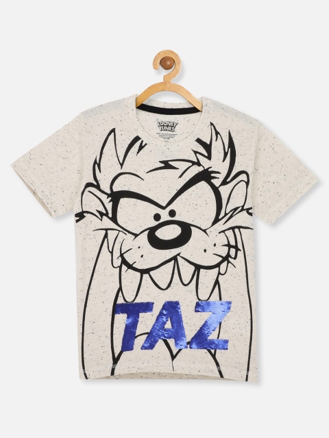

Kids Ville Boys Off White Looney Tunes Printed T-shirt