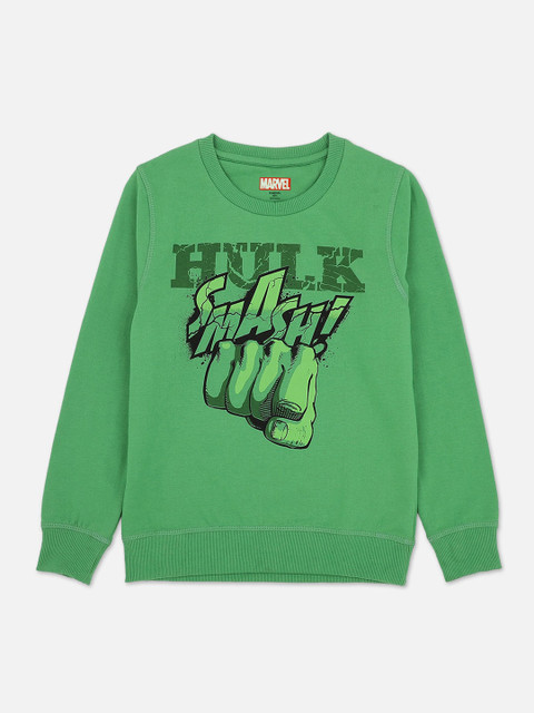 

Kids Ville Boys Green Hulk Printed Sweatshirt