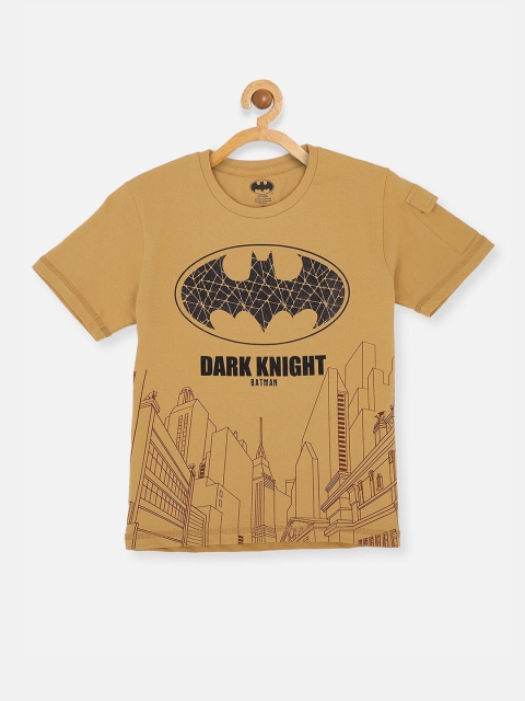 

Kids Ville Boys Beige Batman Printed T-shirt