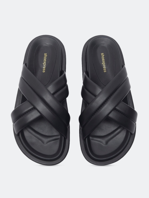 

shoexpress Women Black Open Toe Flats