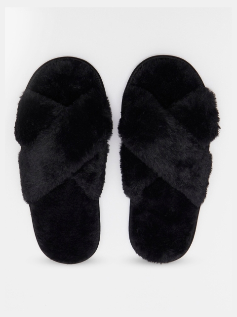

shoexpress Women Black Sliders