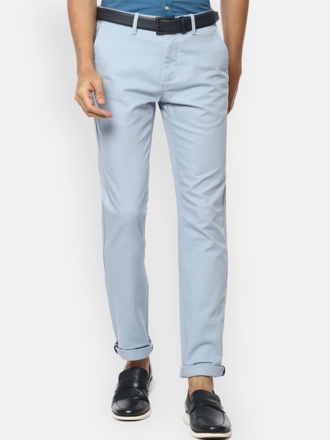 

Van Heusen Sport Men Blue Textured Slim Fit Trousers