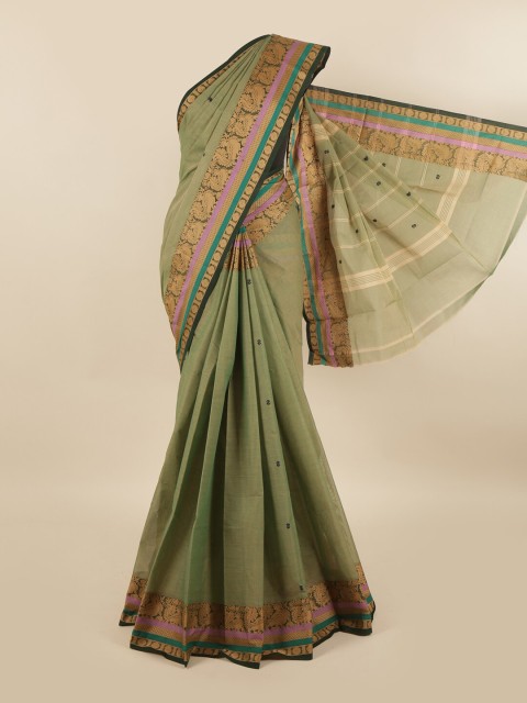 

Pothys Green & Pink Woven Design Pure Cotton Saree