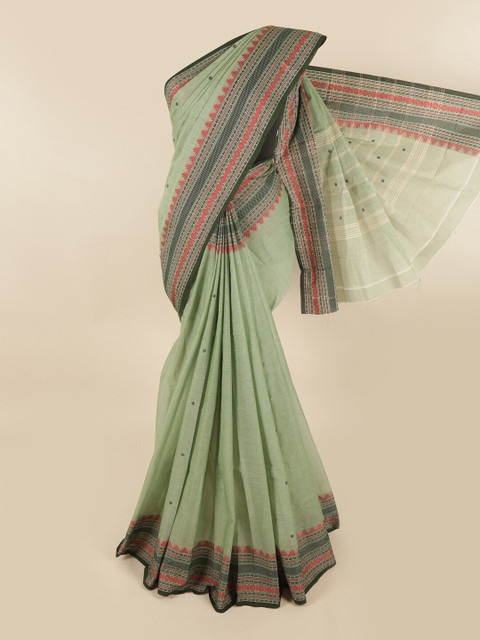 

Pothys Green & Red Ethnic Motifs Printed Pure Cotton Saree
