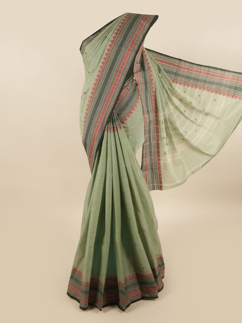 

Pothys Green & Black Ethnic Motifs Pure Cotton Saree