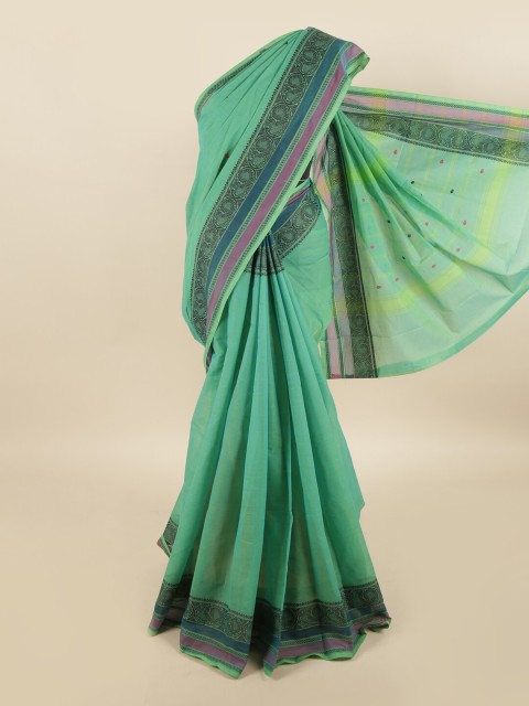 

Pothys Green & Pink Woven Design Pure Cotton Saree
