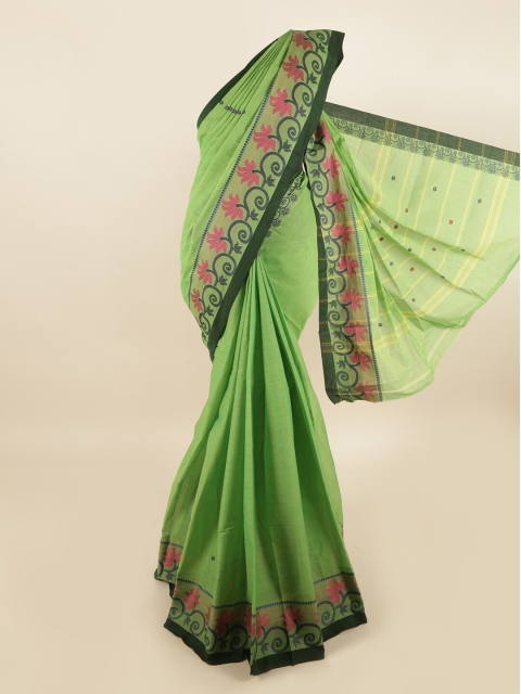 

Pothys Green & Pink Woven Design Pure Cotton Saree