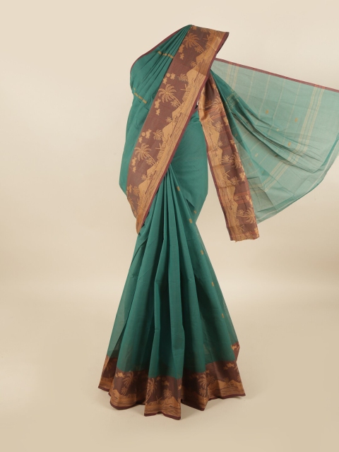 

Pothys Green & Gold-Toned Pure Cotton Saree