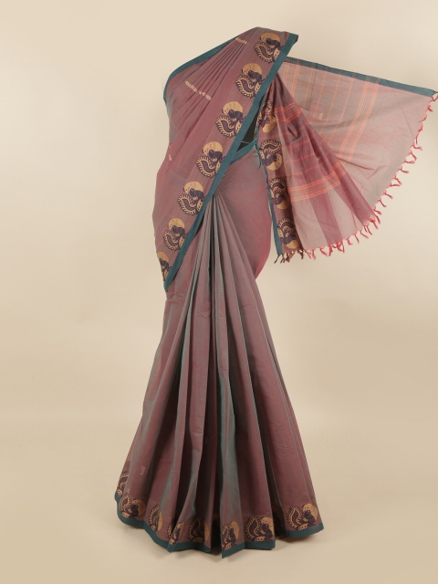 

Pothys Mauve & Beige Pure Cotton Saree