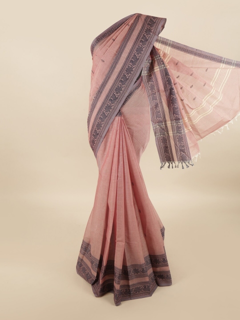 

Pothys Mauve & Grey Woven Design Pure Cotton Saree