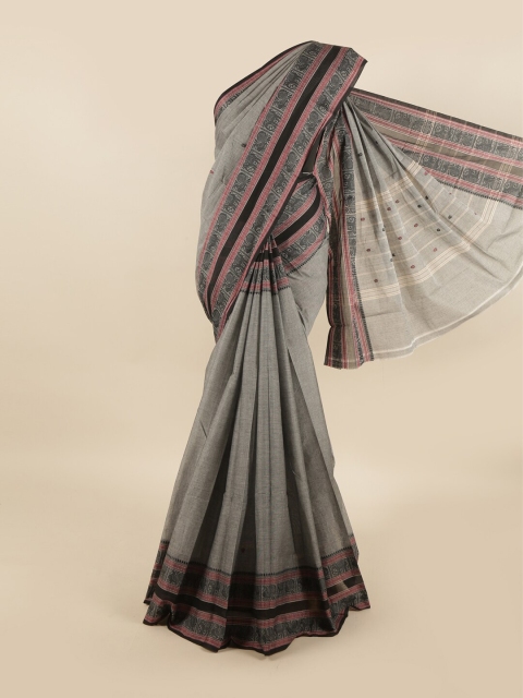 

Pothys Grey & Pink Woven Design Pure Cotton Saree