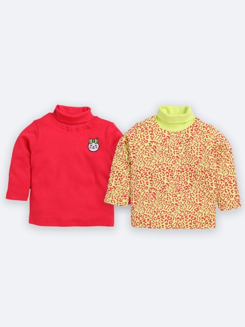 

TAMBOURINE Girls Pack Of 2 Printed T-shirts, Multi