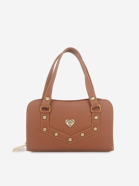 

Stropcarry Tan Brown Embellished Purse Clutch
