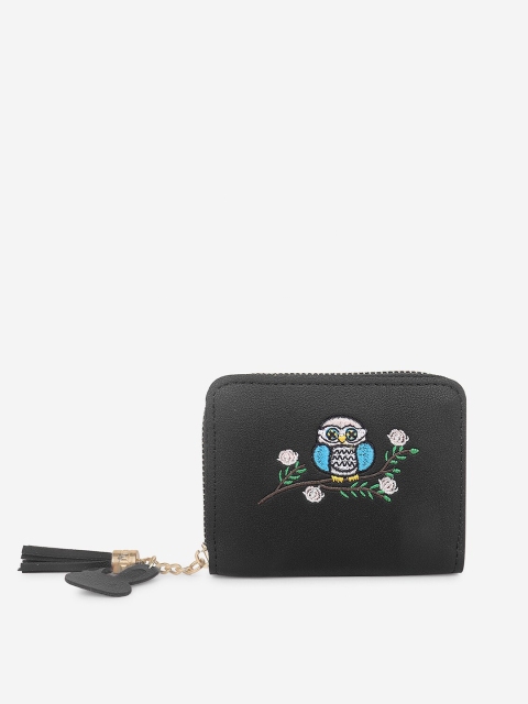 

Stropcarry Black & Green Embroidered Purse Clutch